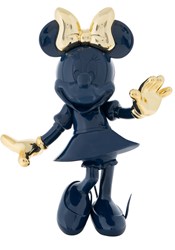 Minnie Welcome Glossy Blue & Chromed Gold by Leblon Delienne - Limited Edition Sculpture sized 22x24 inches. Available from Whitewall Galleries